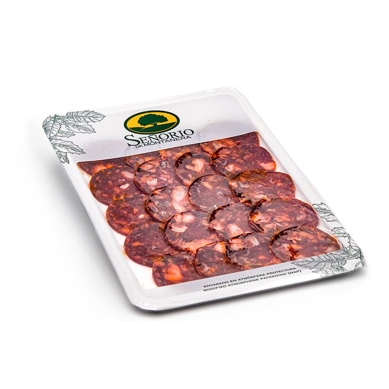 Chorizo Ibérique de Bellota "Chorizo Ibérico de Bellota". Monsieur de Montanera. (Tranché 100gr)