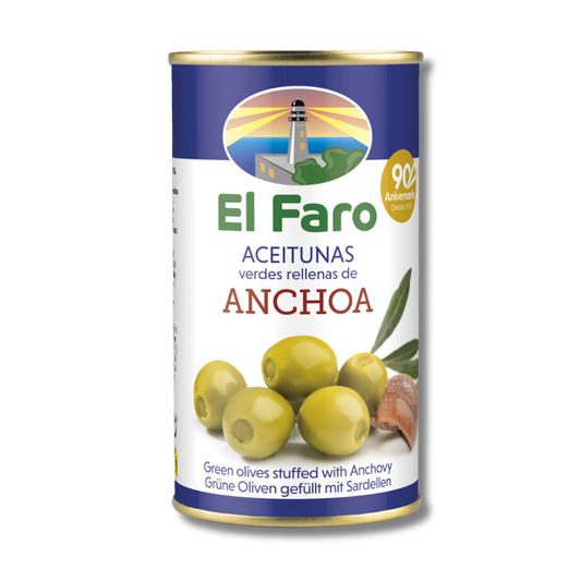 Anchovy Stuffed Manzanilla Olives El Faro, 370 mL