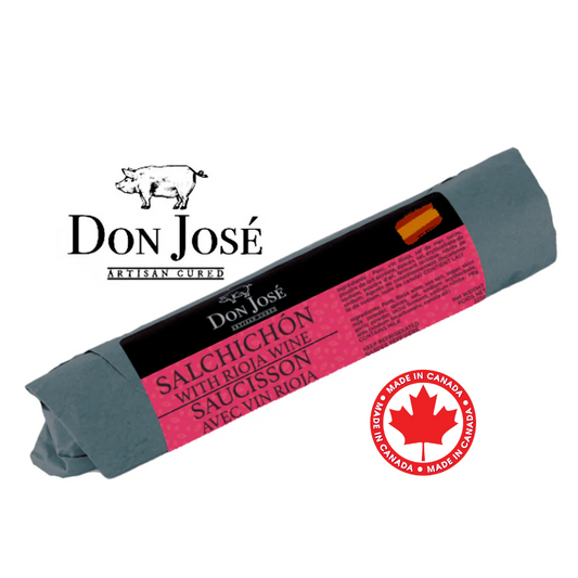 DON JOSÉ. Spanish Salchichón with Rioja Wine "Salchichón Español con Vino Rioja" Stick 225g