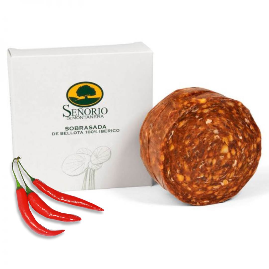 Chorizo ibérique semi-doux nourri aux glands "Sobrasada Ibérica". Seigneur de Montanera (350gr)