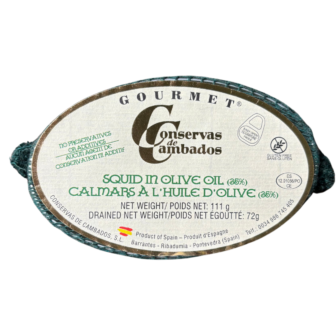 Gourmet Squid in Olive Oil "Calamares Gourmet en Aceite de Oliva" Conservas de Cambados - Solfarmers