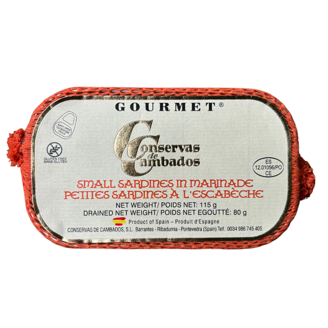 small sardines in marinade can