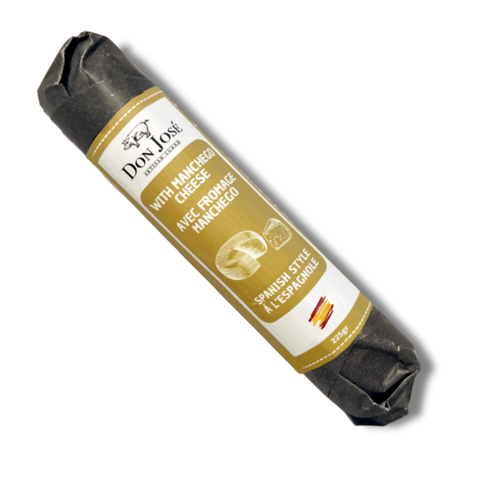 DON JOSÉ. Spanish Salchichón with Manchego Cheese "Salchichón Español con Queso Manchego" Stick 225g
