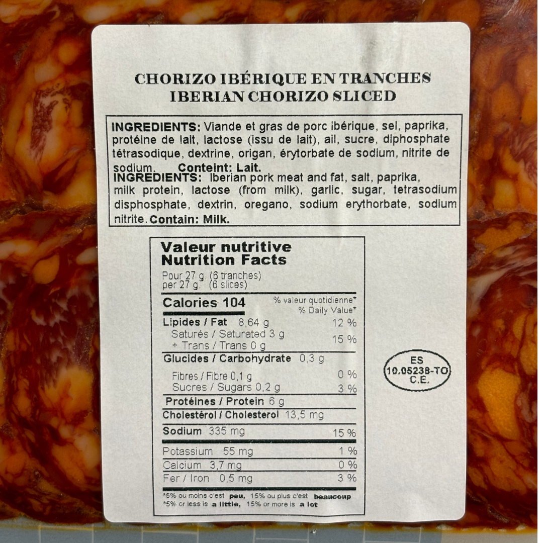 Iberian Chorizo Sliced La Barrica, 80g