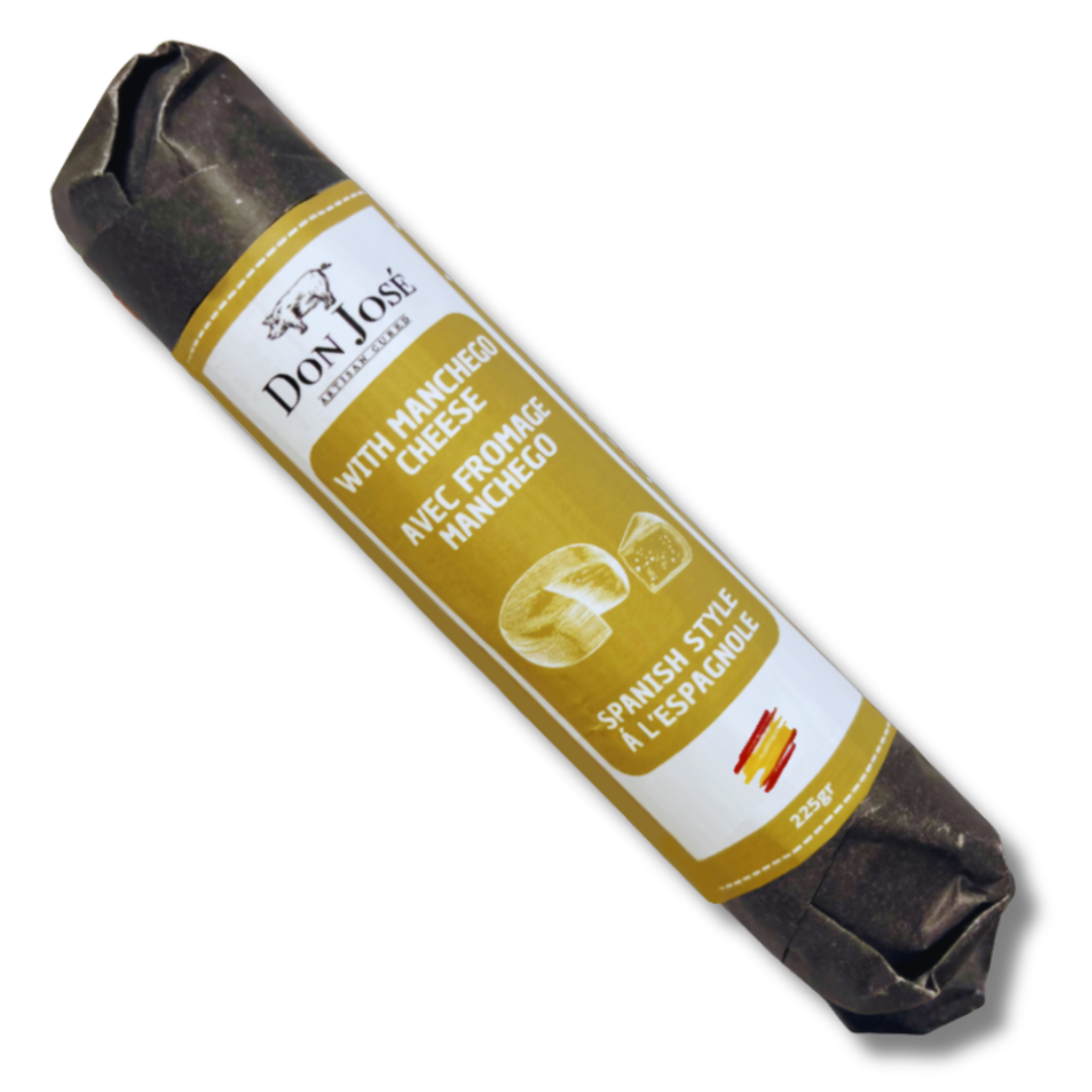 DON JOSÉ. Salchichón espagnol au fromage Manchego "Salchichón Español con Queso Manchego" Stick 225g