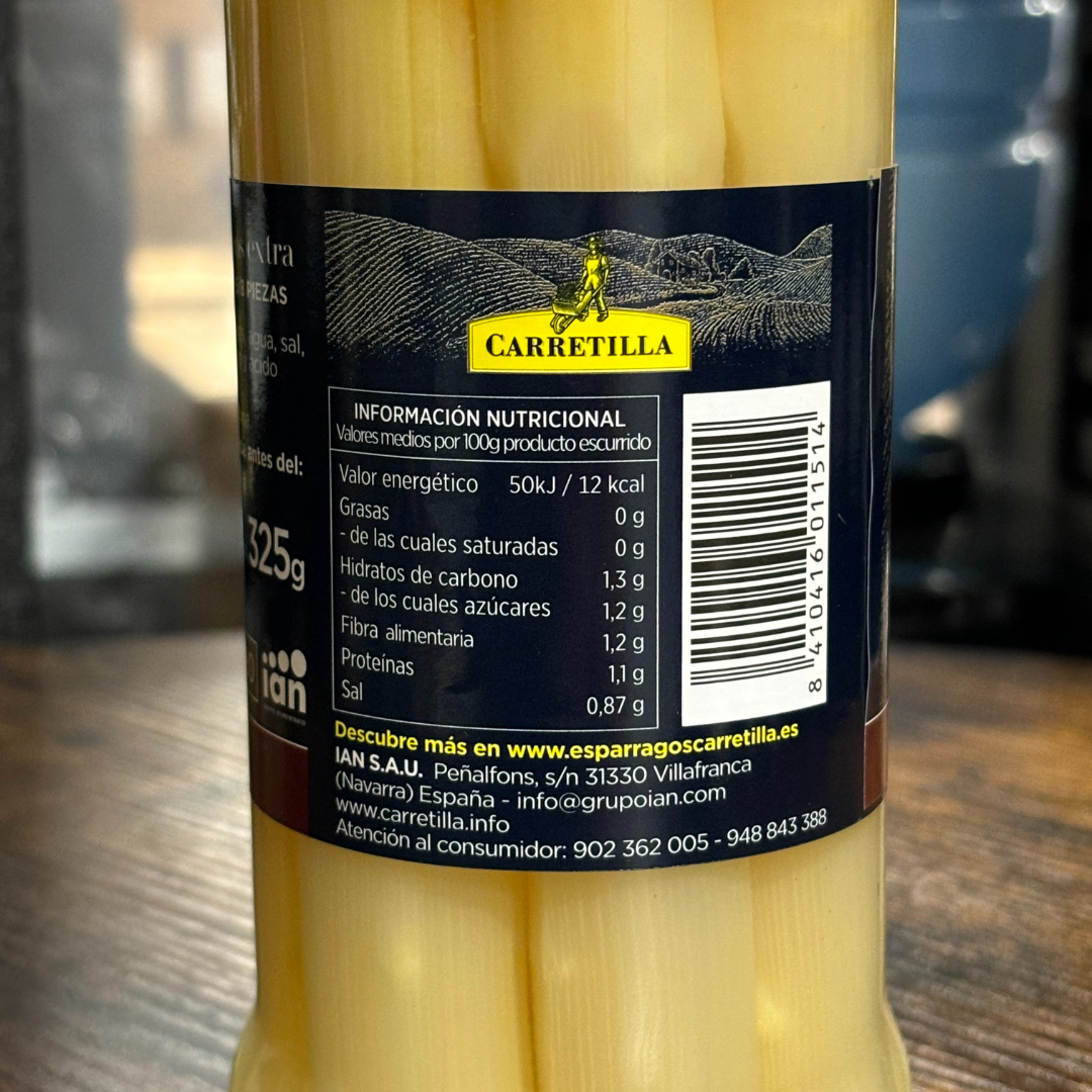 Carretilla White Asparagus, 540 g (5-7 units)