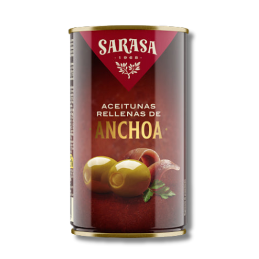 Anchovy Stuffed Manzanilla Olives by Sarasa 1.4 Lt - Solfarmers