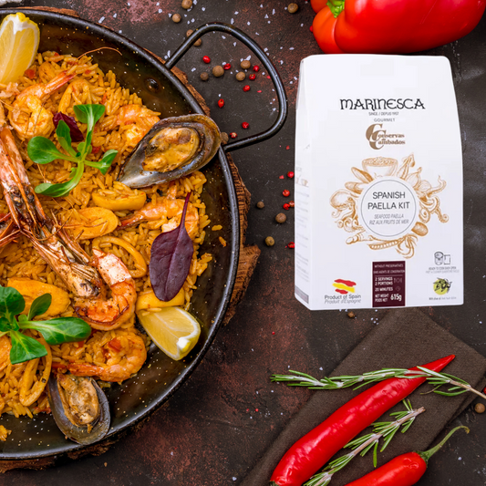 Spanish Seafood Paella Kit "Kit de Paella de Marisco". Conservas Cambados