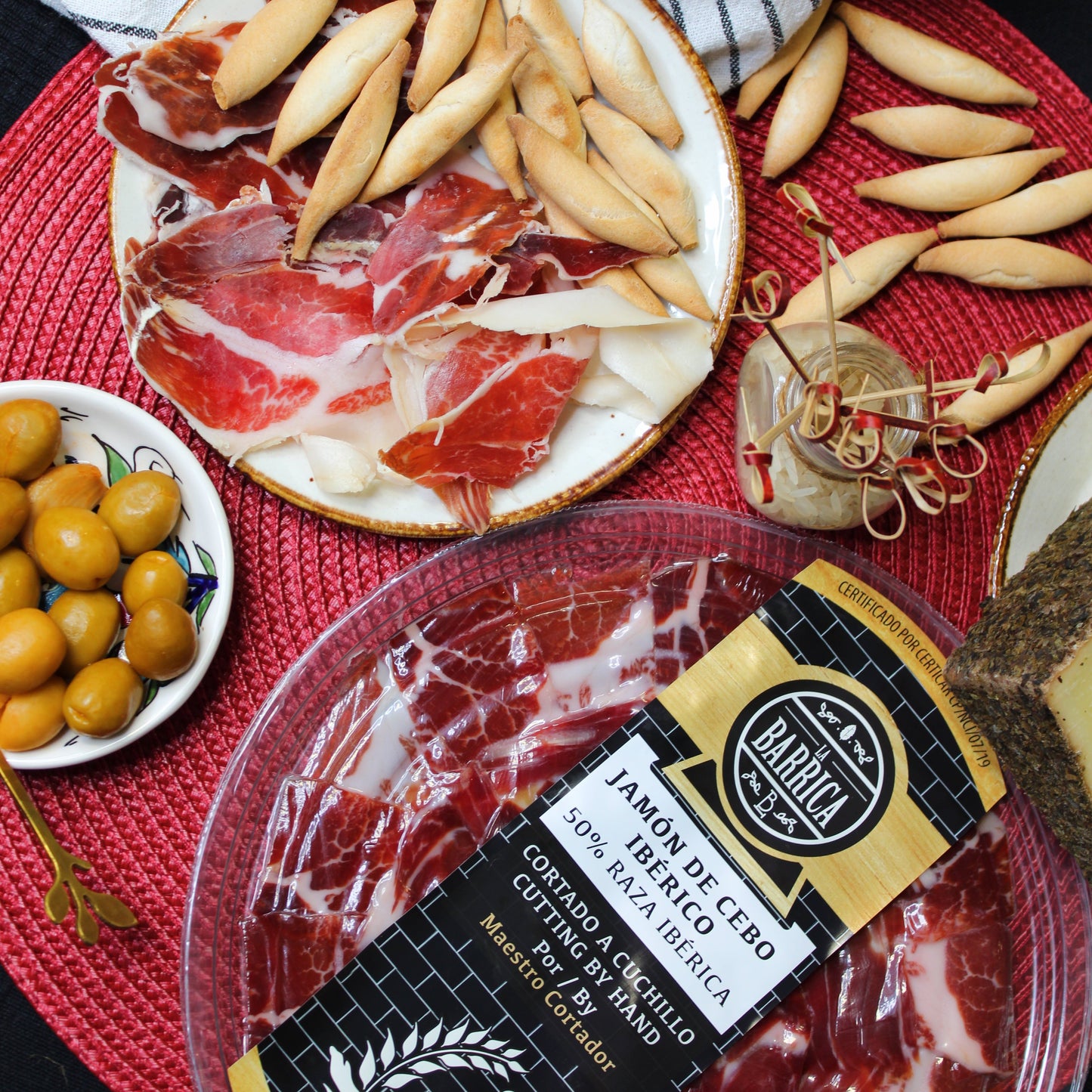 Cebo Ham 50% Iberian - Hand-cut - La Barrica, 90g