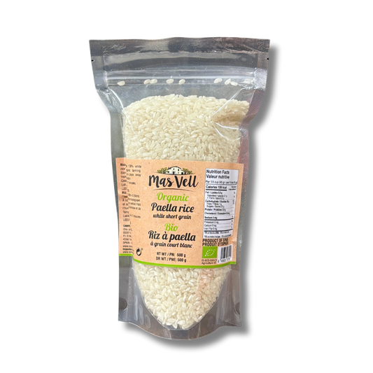 Discover organic paella rice, the best choice for making traditional Spanish paella recipes. Perfect for seafood paella, vegetable paella, and more. High-quality organic short-grain rice absorbs flavors beautifully. Bring authentic Spanish cuisine to your