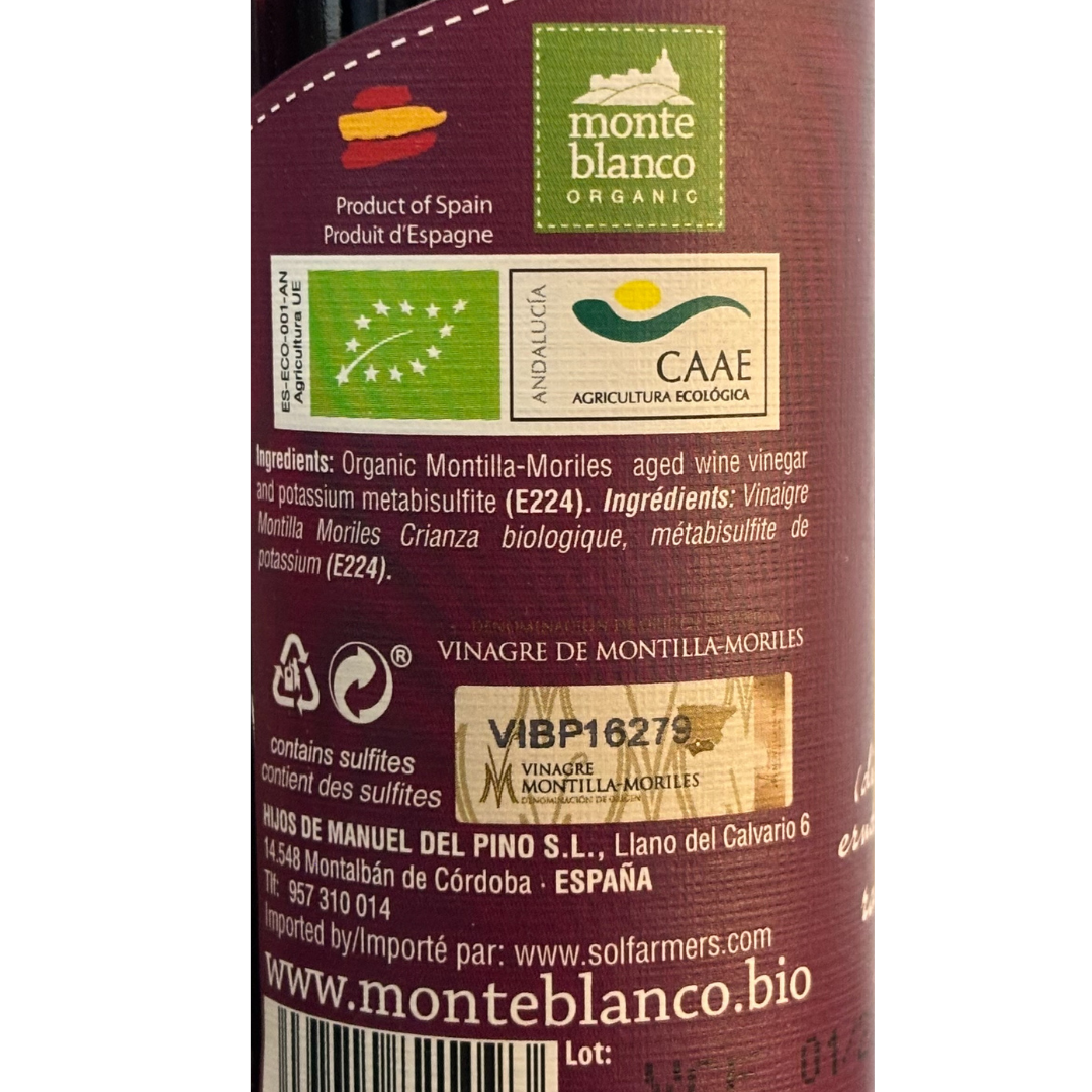 Monte Blanco Organic Blasamic Vinegar