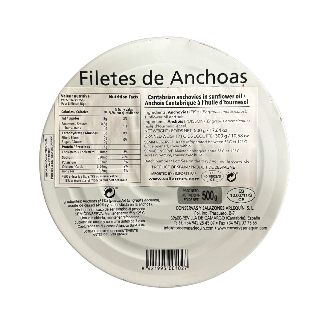 can of anchovies fillets monte corona