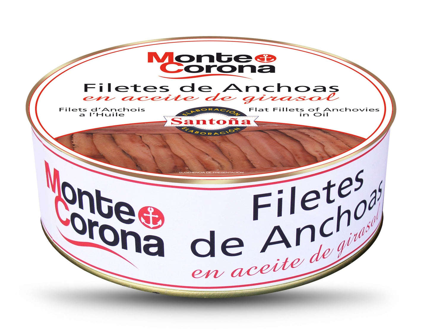 can of anchovies with sunflower oil
