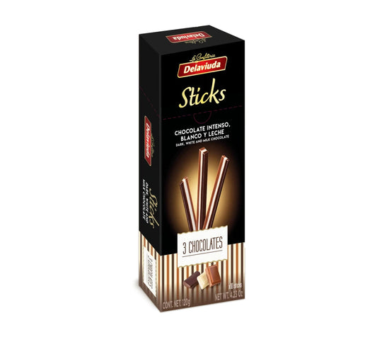 Delaviuda Three Chocolates Sticks, 120g