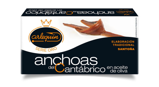 Cantabrian Anchovy in Olive Oil Gold Series - Anchoa Cantábrica Arlequín, 50g